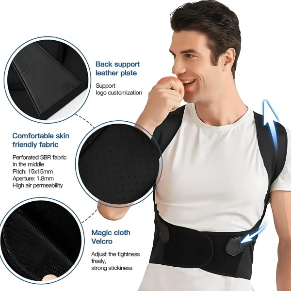 Premium Adjustable Back Posture Corrector Belt for Women Men